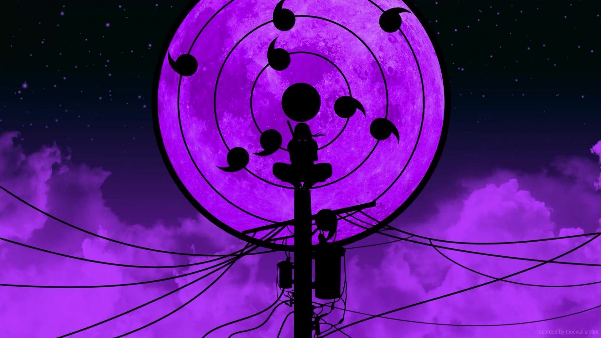1920x1080 Itachi Rinne Sharingan Moon Live Wallpaper