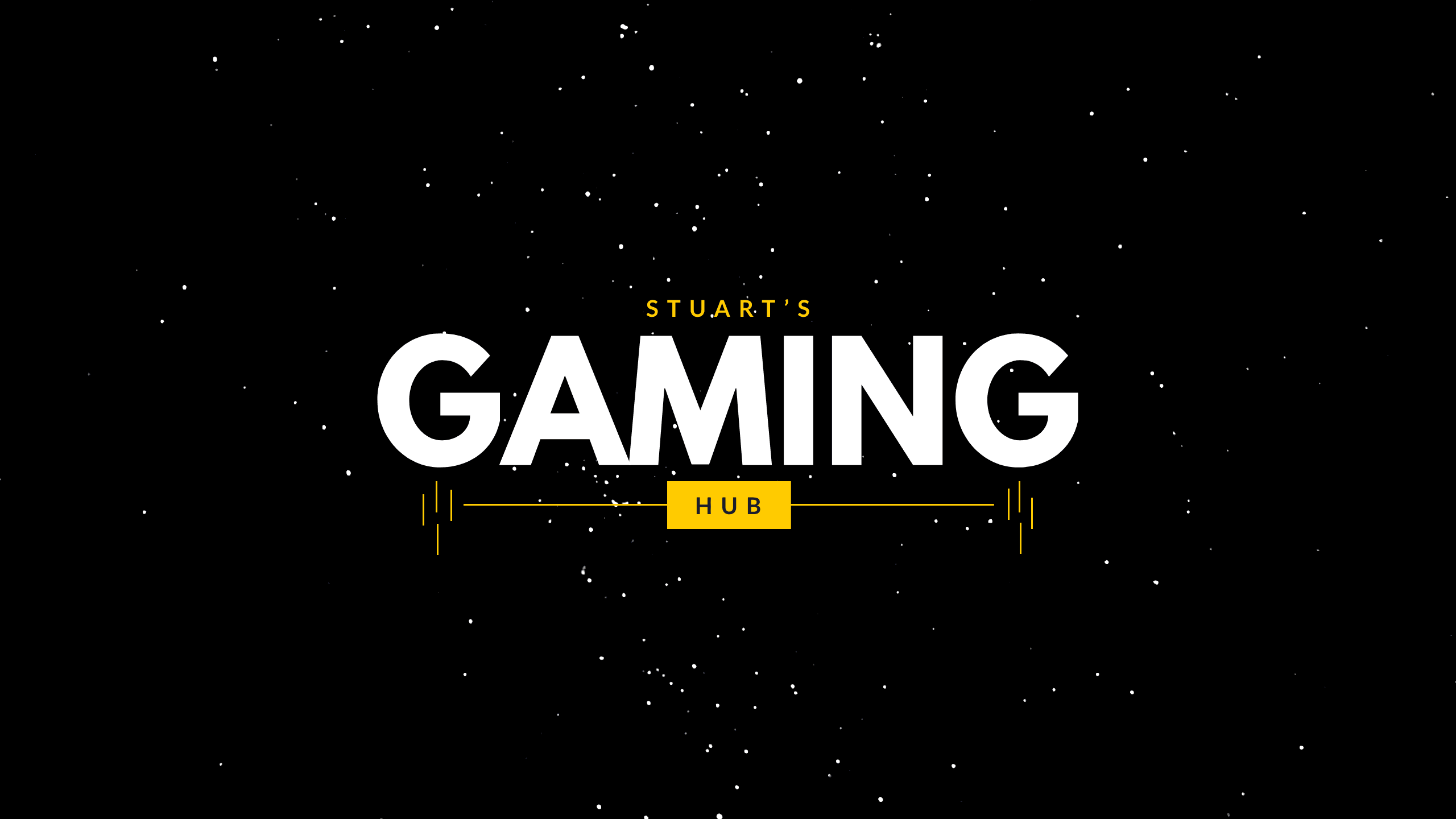 2560x1440 Stuart's Black and White Gaming Hub YouTube Channel Art