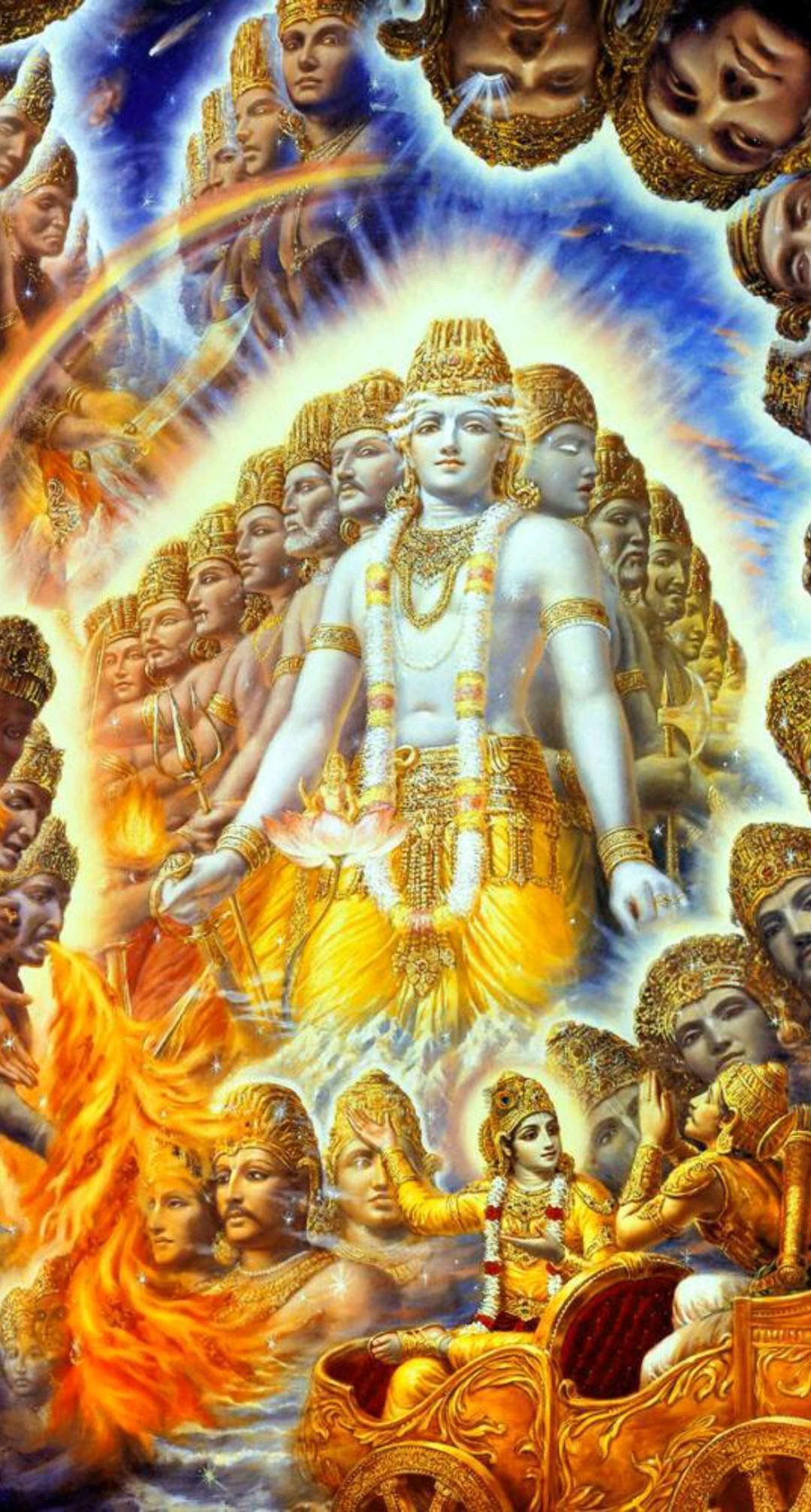 1080x2012 Who painted this Vishwaroop of Lord Krishna (/Vishu)?
