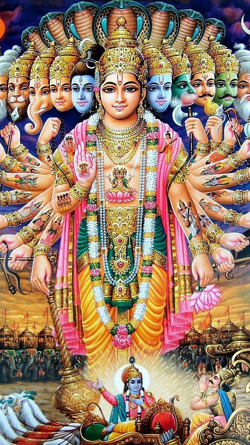 850x1511 Krishna, Krishna Virat Roop, Vishu Deva, Narayan, God, Bhakti, vishnu deva HD phone wallpaper