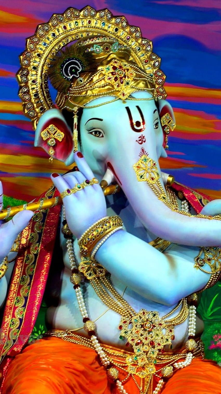 850x1511 Ganpati Ka, Krishna Roop HD phone wallpaper