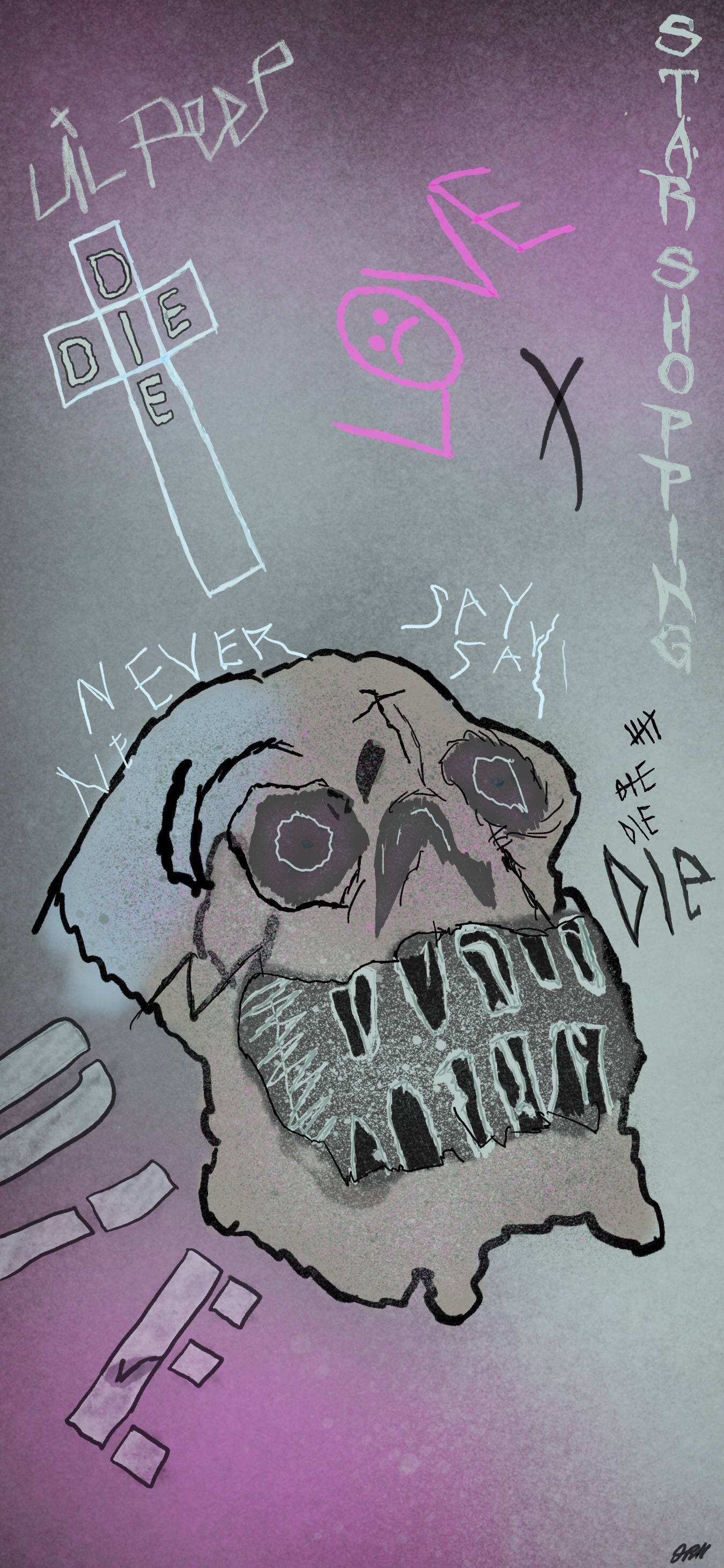 1350x2923 Never Say Die inspired wallpaper I made for iPhone X. RIP Peep