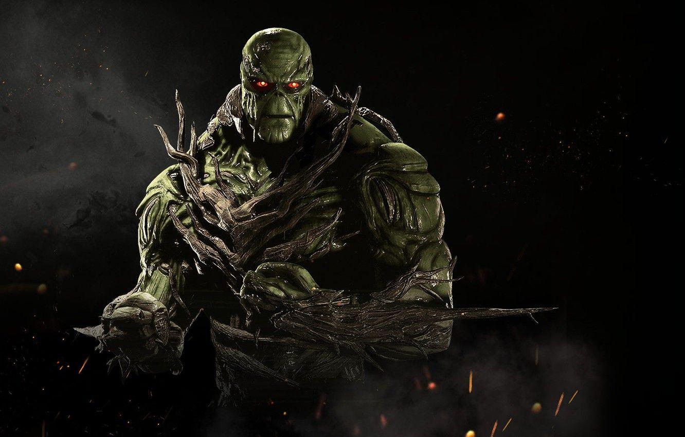 1332x850 Wallpaper green, game, NetherRealm Studios, Injustice Swamp
