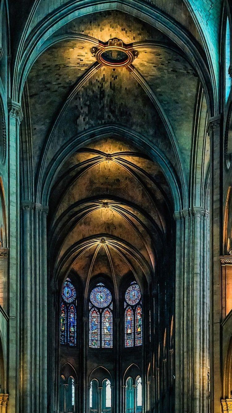 750x1334 Cathedral, Notre Dame, Indoor, Paris, France 750x1334 IPhone 8 7 6