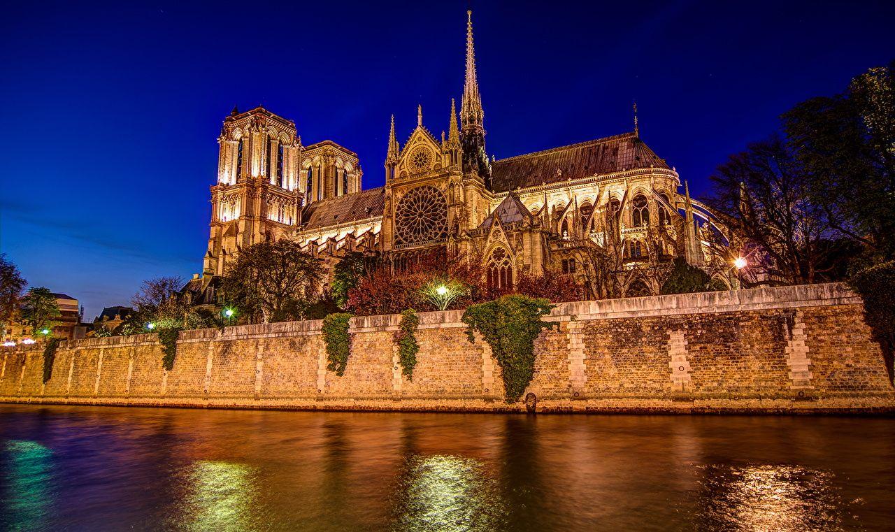 1280x761 Picture Paris Cathedral France Notre Dame cathedral river temple