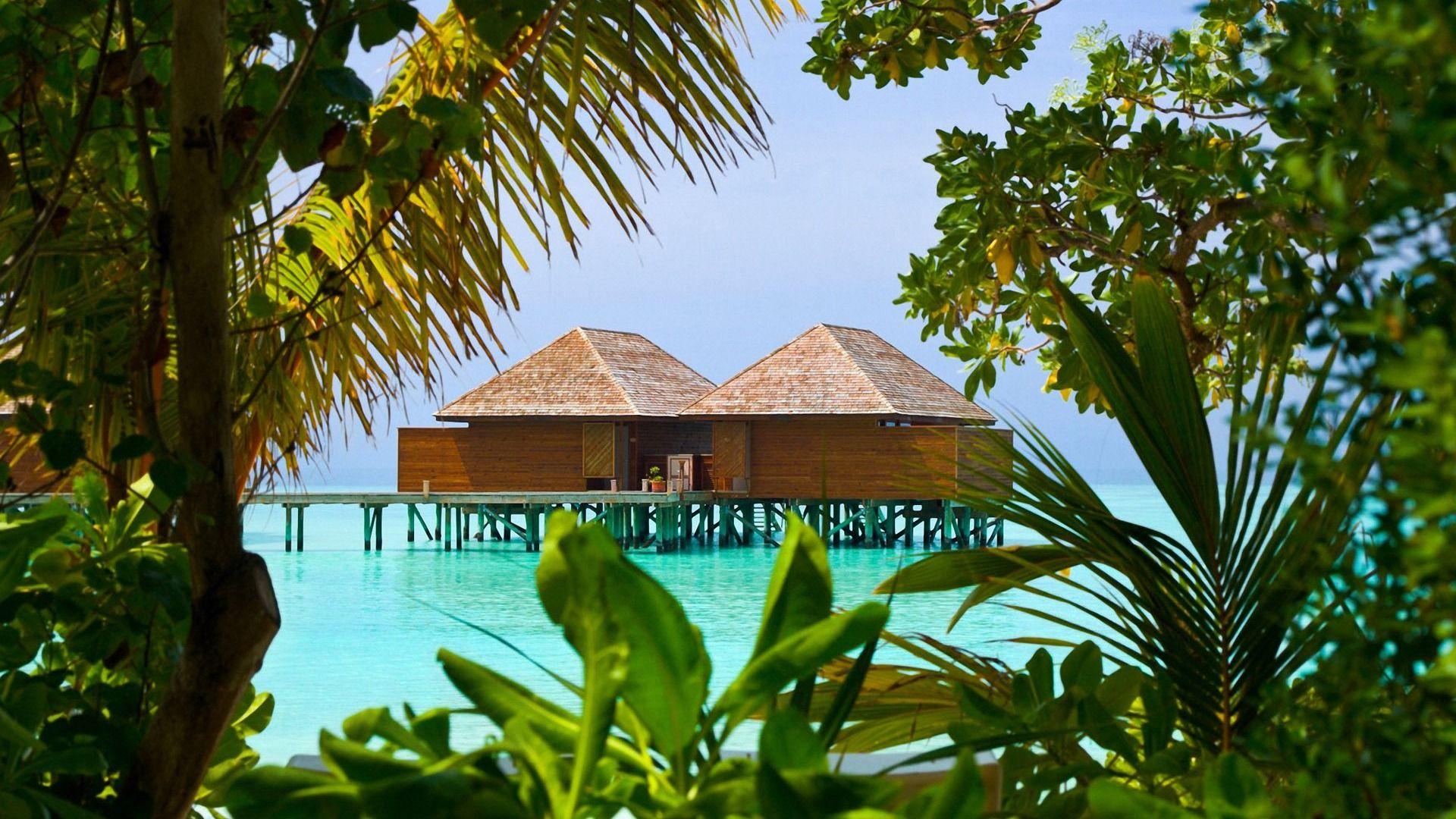 1920x1080 Water Bungalows Wallpaper Other Nature Wallpaper in jpg format
