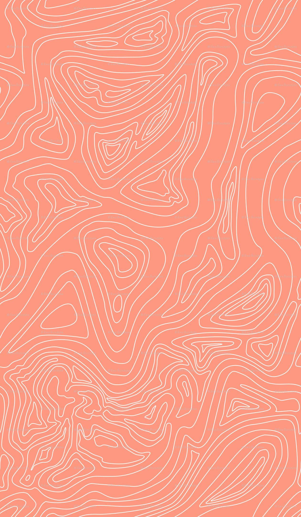 1260x2160 Coral Chevron Wallpaper