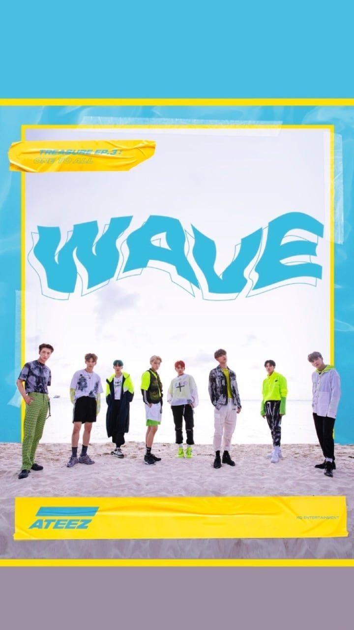 720x1280 ATEEZ “Wave” Wallpaper Lockscreen Discovered By Stephanie. Waves Wallpaper, Kpop Wallpaper, Lock Screen Wallpaper