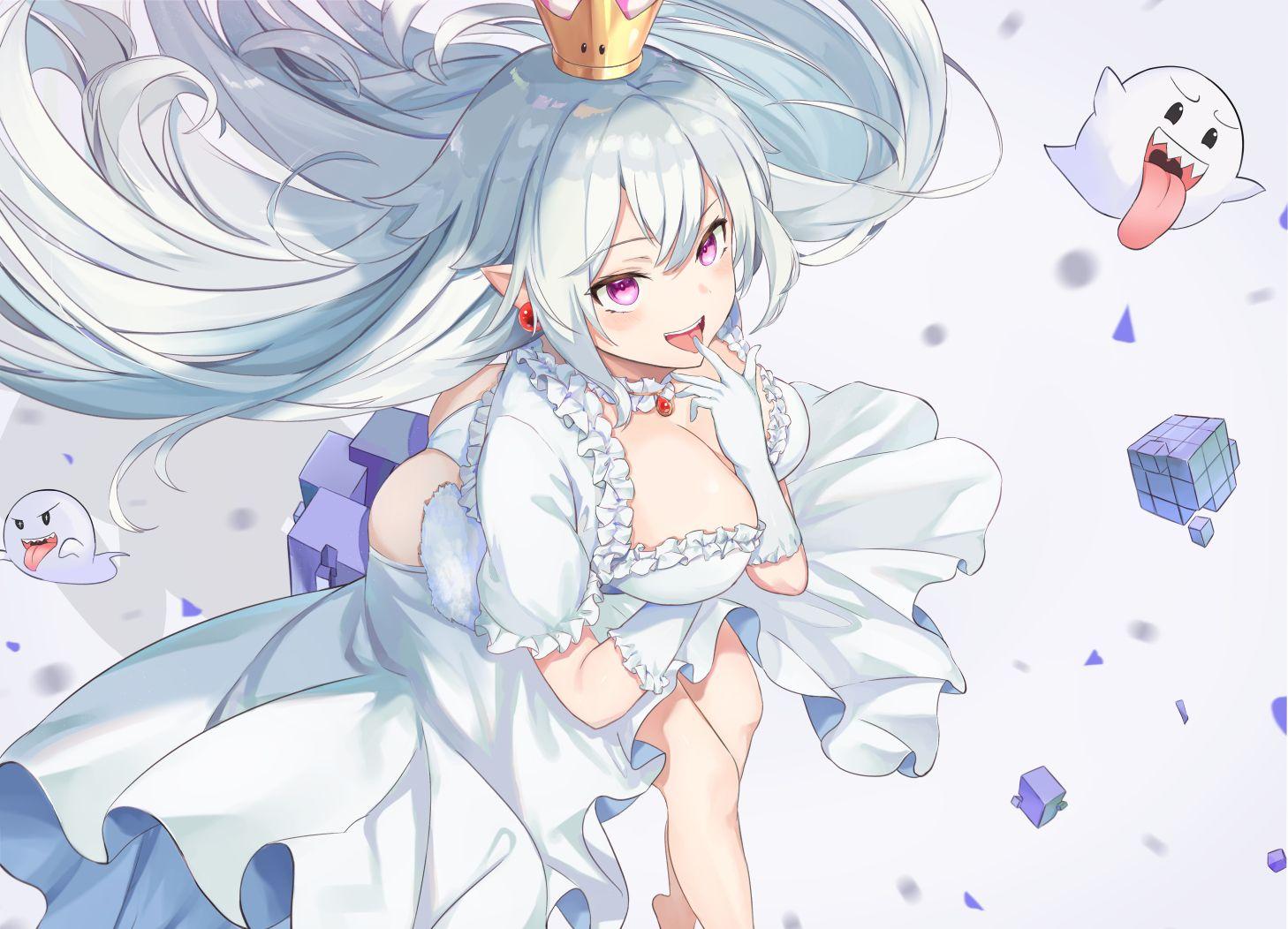 1458x1052 ass boo breast hold breasts cleavage crown dress elbow gloves