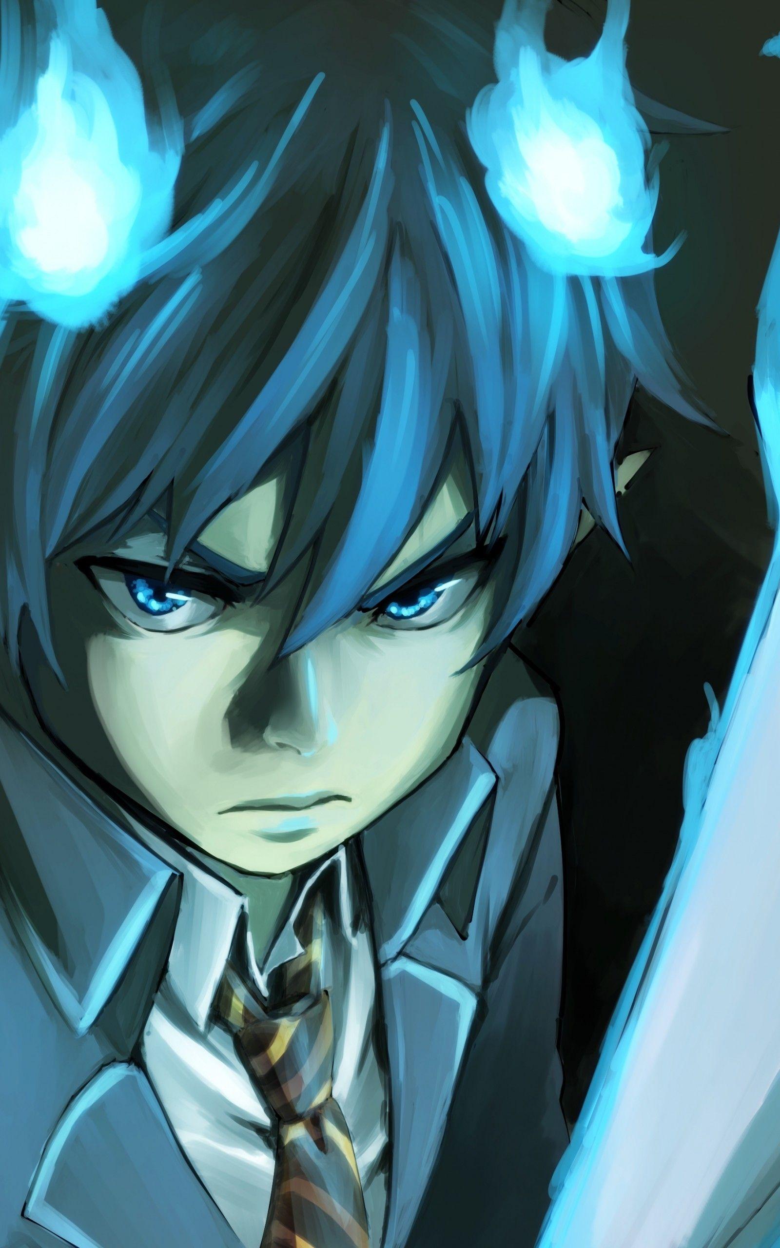 1600x2560 Download 1600x2560 Okumura Rin, Magic, Elf Ears, Ao No Exorcist