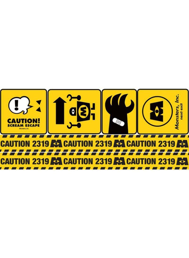 800x1091 Monsters Inc Caution Sign Disney 2 Wallpaper Yellow Black