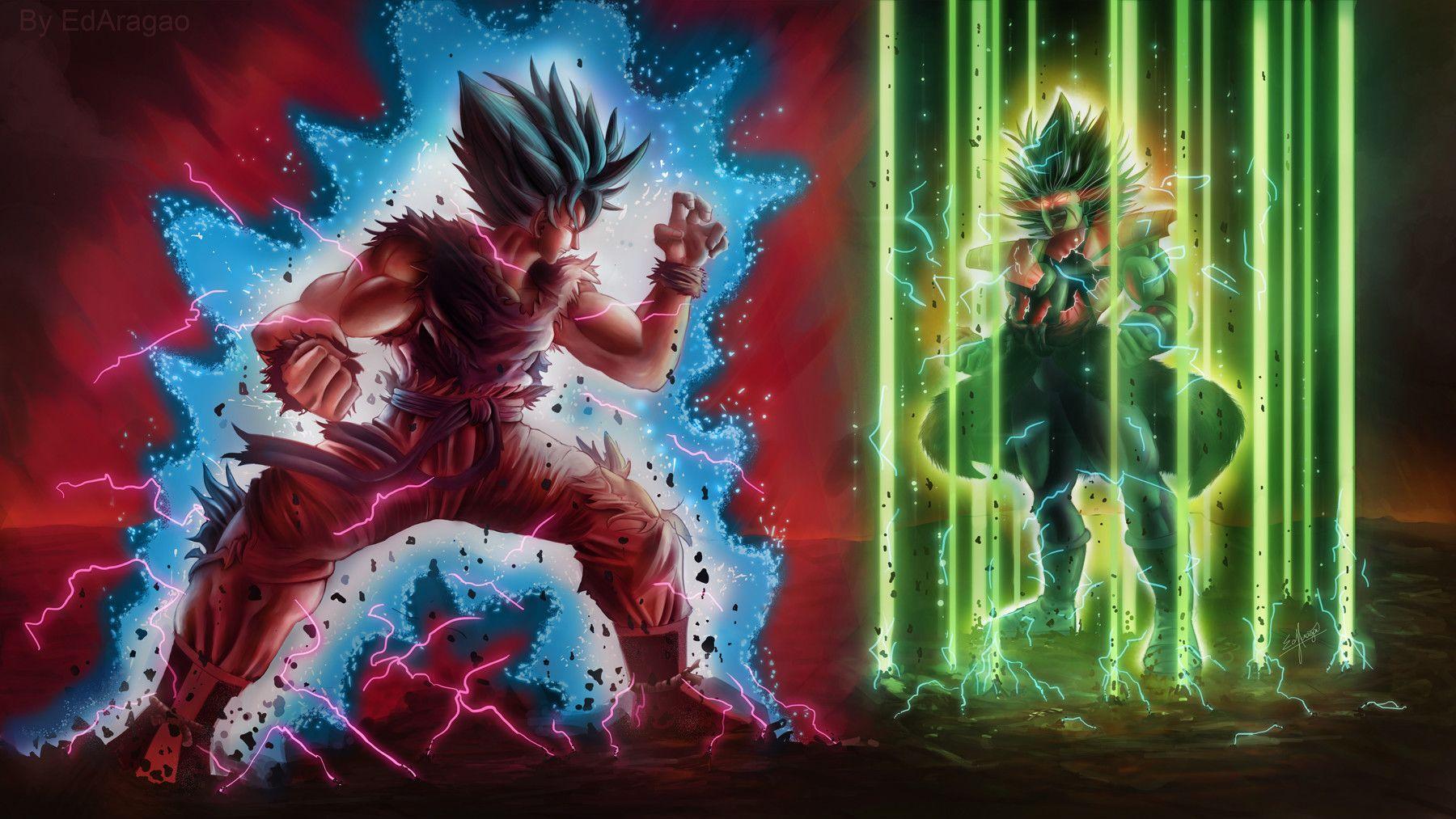 1800x1013 Goku vs Broly Ball Cool Background