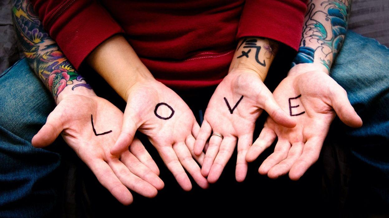 1248x700 Love letters hands guy girl tattoo wallpaperx1184