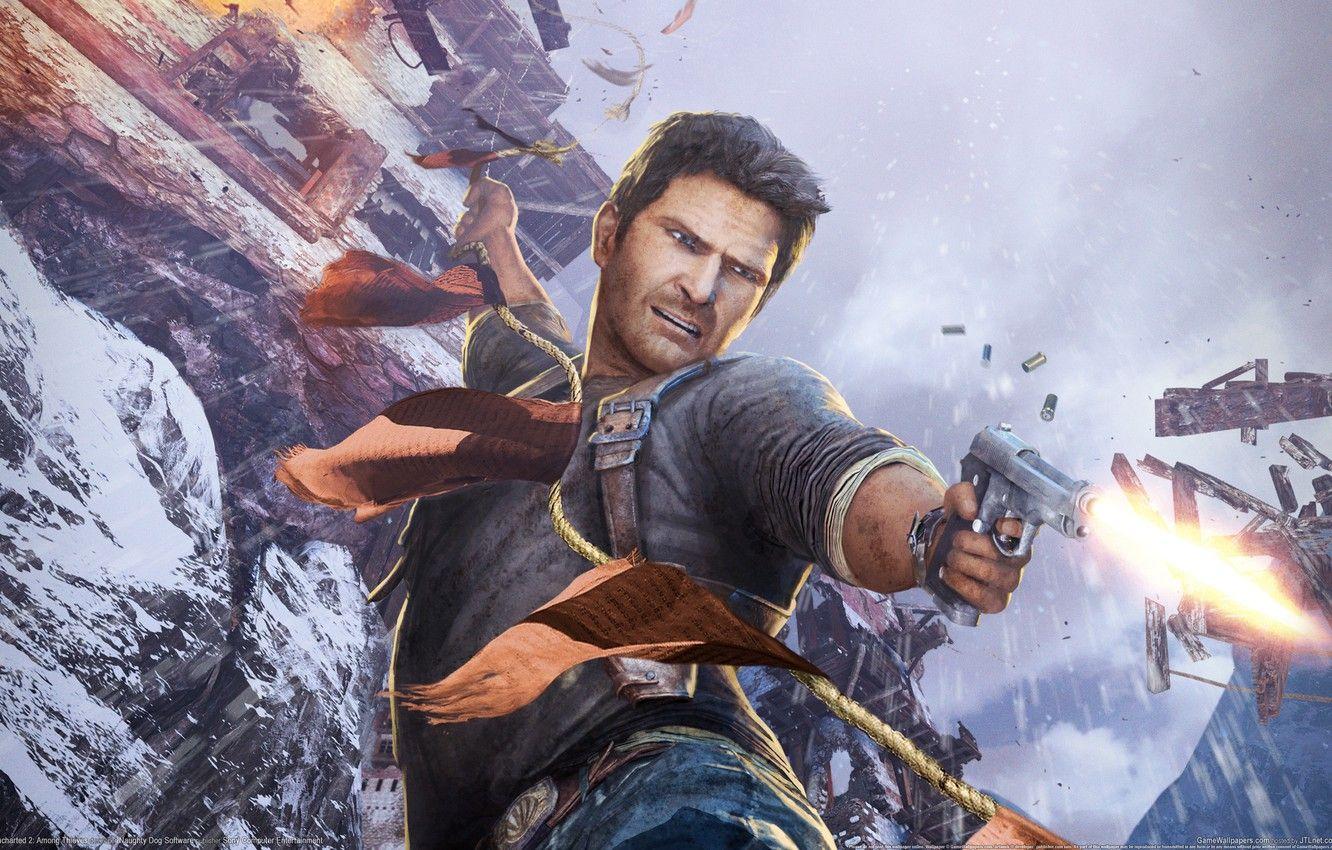 1332x850 Wallpaper gun, Nathan Drake, among thieves, uncharted - for desktop, section игры