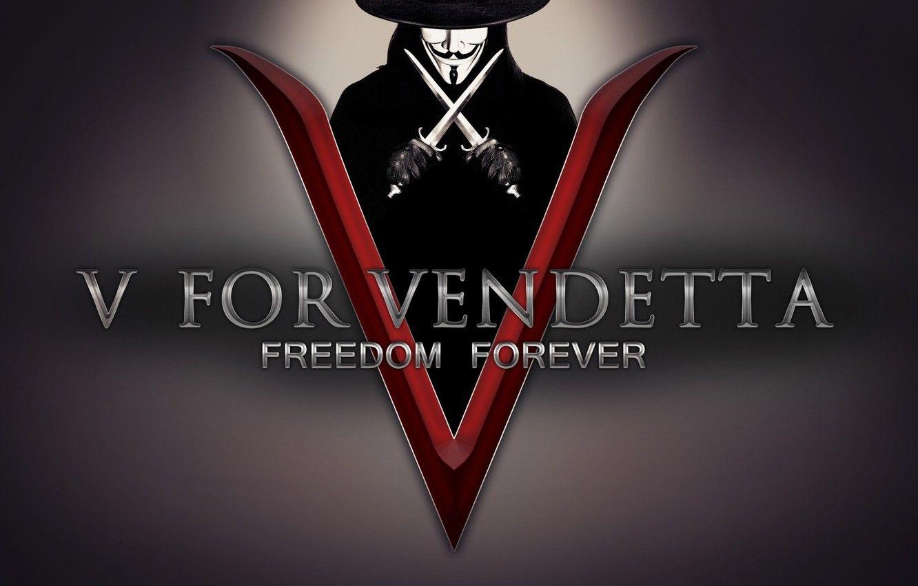 1332x850 Wallpaper hat, mask, swords, V For Vendetta image for desktop
