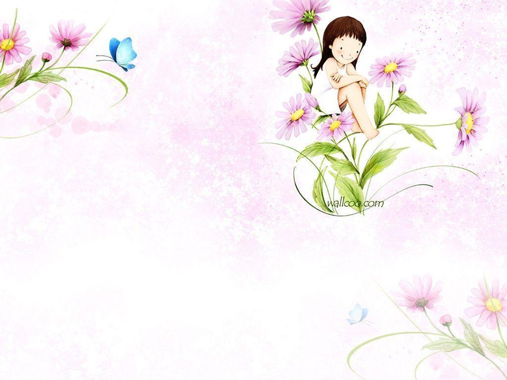 Cute Cartoon Flower Wallpapers Top Free Cute Cartoon Flower Backgrounds WallpaperAccess