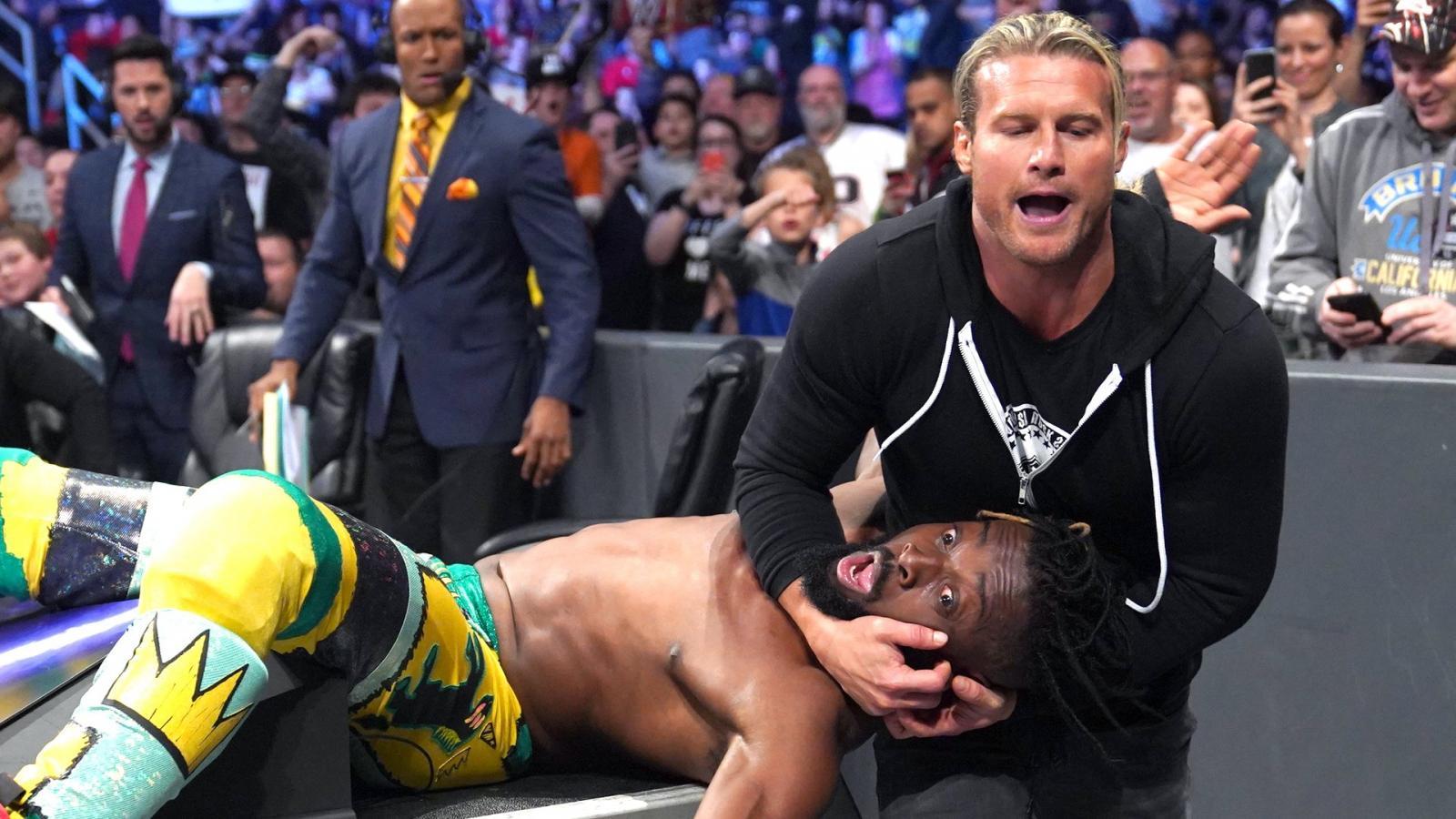 1600x900 Dolph Ziggler Attacks Kofi Kingston Wallpaper