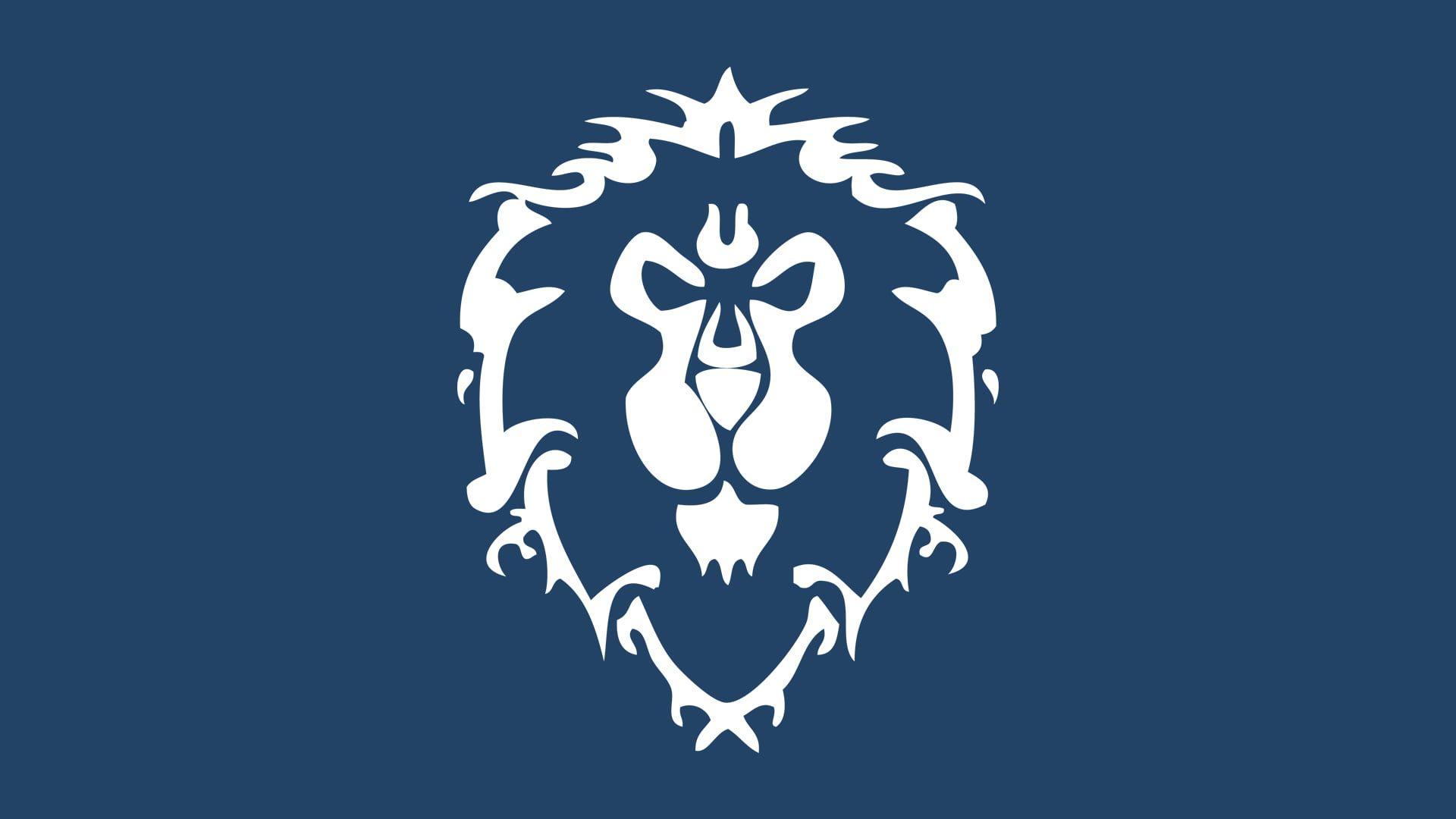 1920x1080 White and blue lion logo, World of Warcraft: Warlords of Draenor