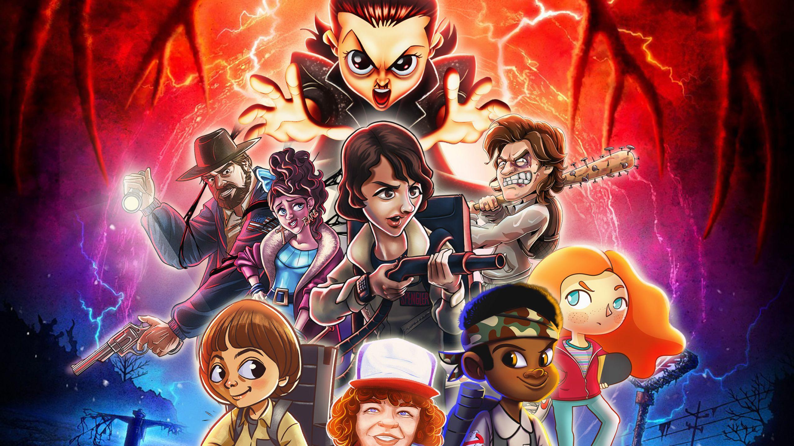 2560x1440 Stranger Things Art 1440P Resolution Wallpaper, HD TV