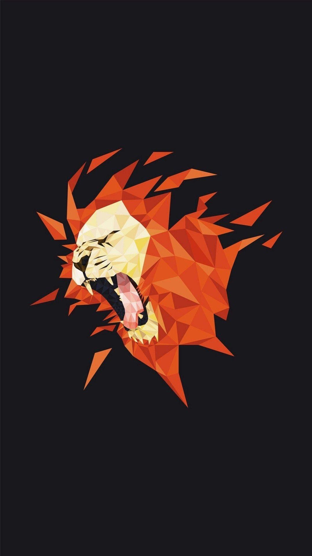 1080x1920 Poligon Lion Art Minimal iPhone Wallpaper. Lion art, Best iphone