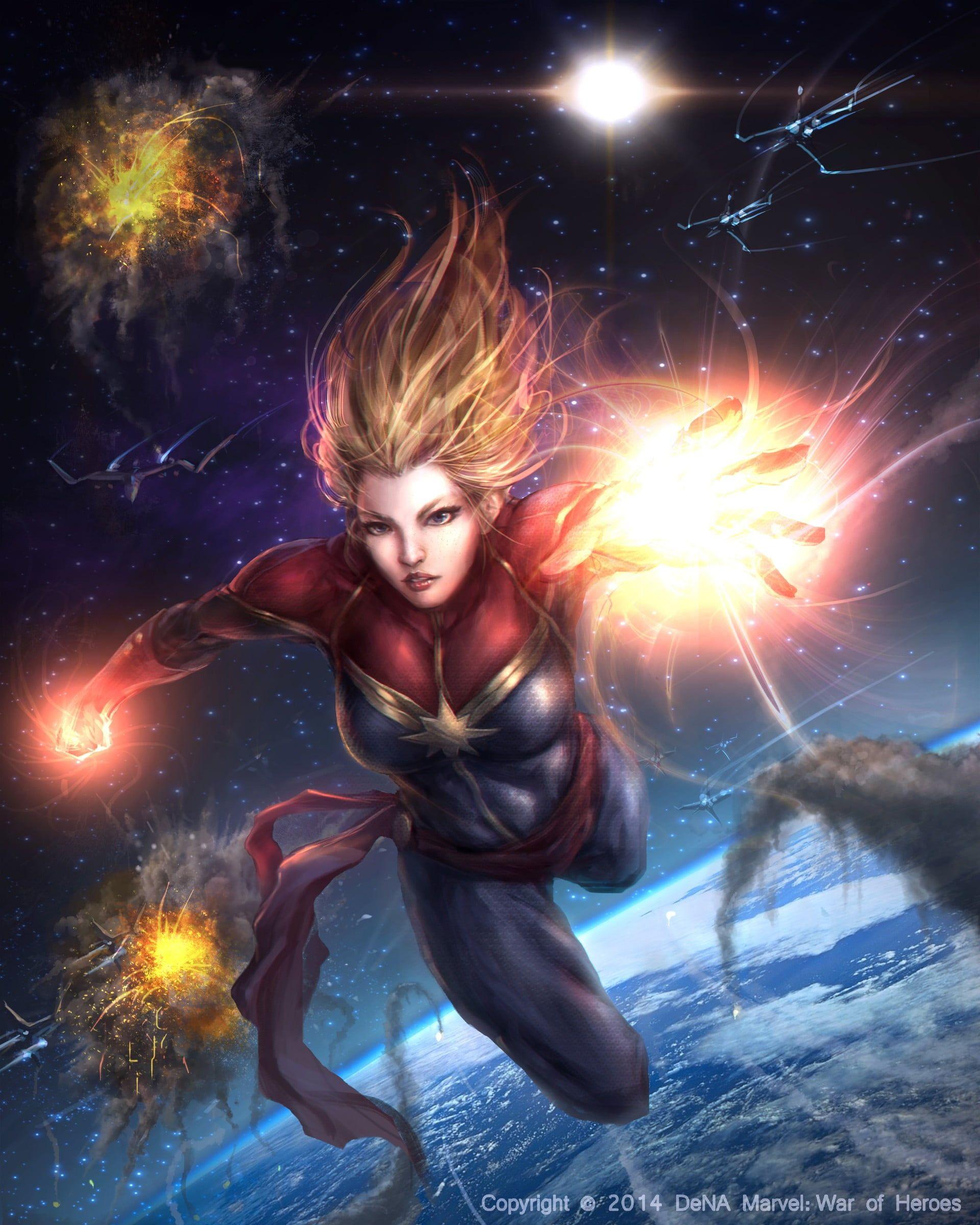1920x2400 Ms Marvel, fantasy art, Captain Marvel, Marvel Comics HD wallpaper