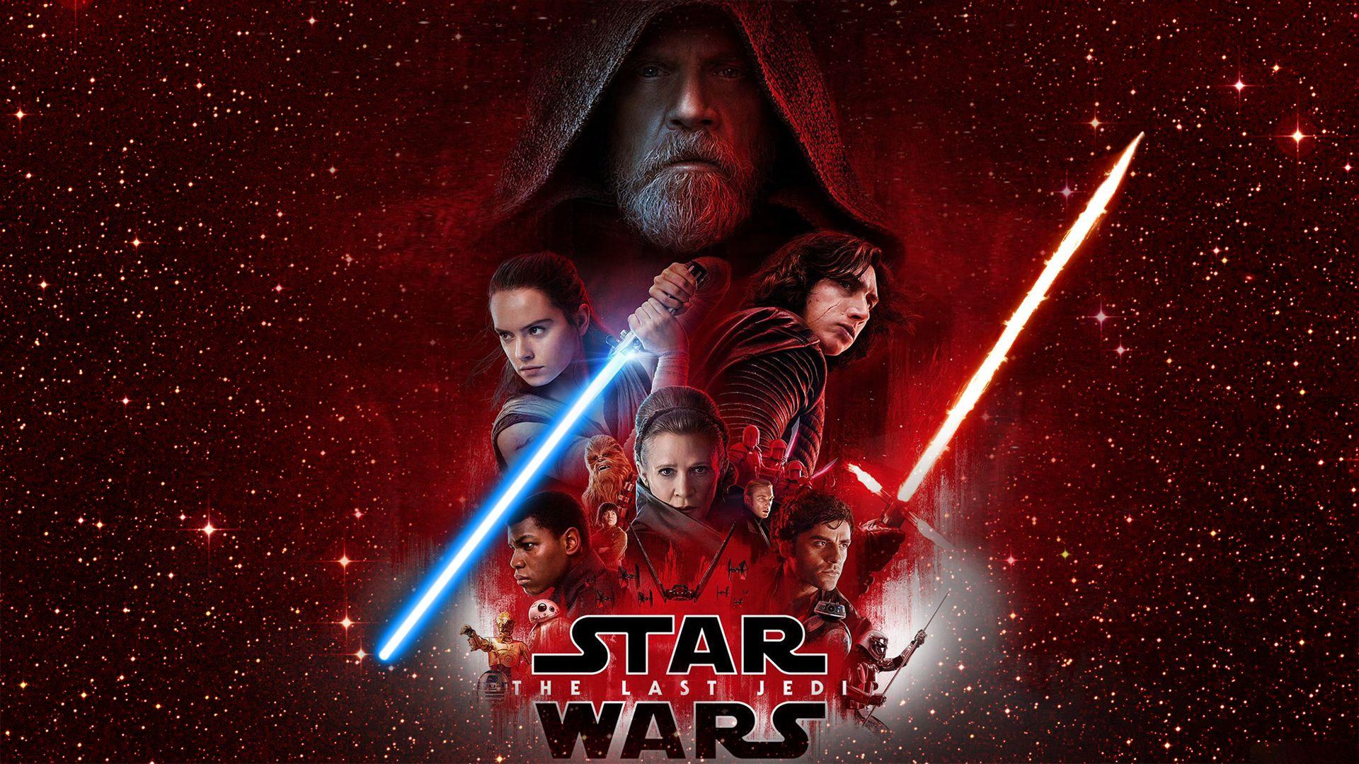 1920x1080 #Princess Leia, #Star Wars: The Last Jedi, #Luke Skywalker, # lightsaber, #Kylo Ren, #Rey (from Star Wars), wallpaper HD Wallpaper