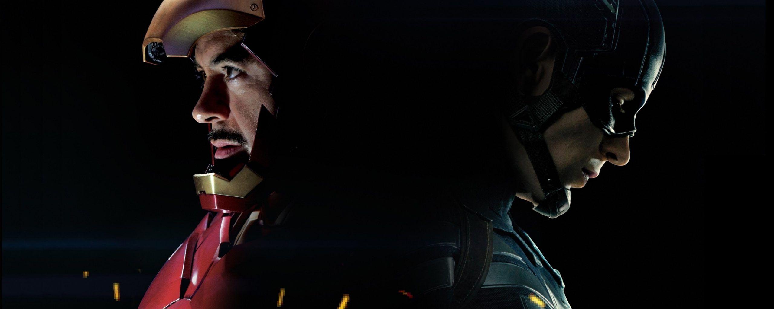 2560x1024 Captain america 3 civil war iron man 4k wallpaper america, captain