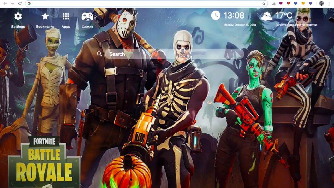 1280x720 Fortnite Skull Trooper HD Wallpaper New Tab