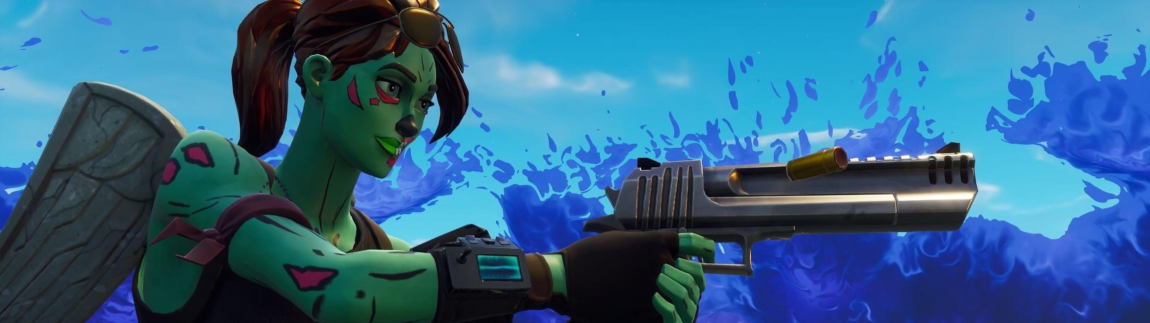 3840x1080 Ghoul Trooper Fortnite Battle Royale 4K 3840x2160 Wallpaper
