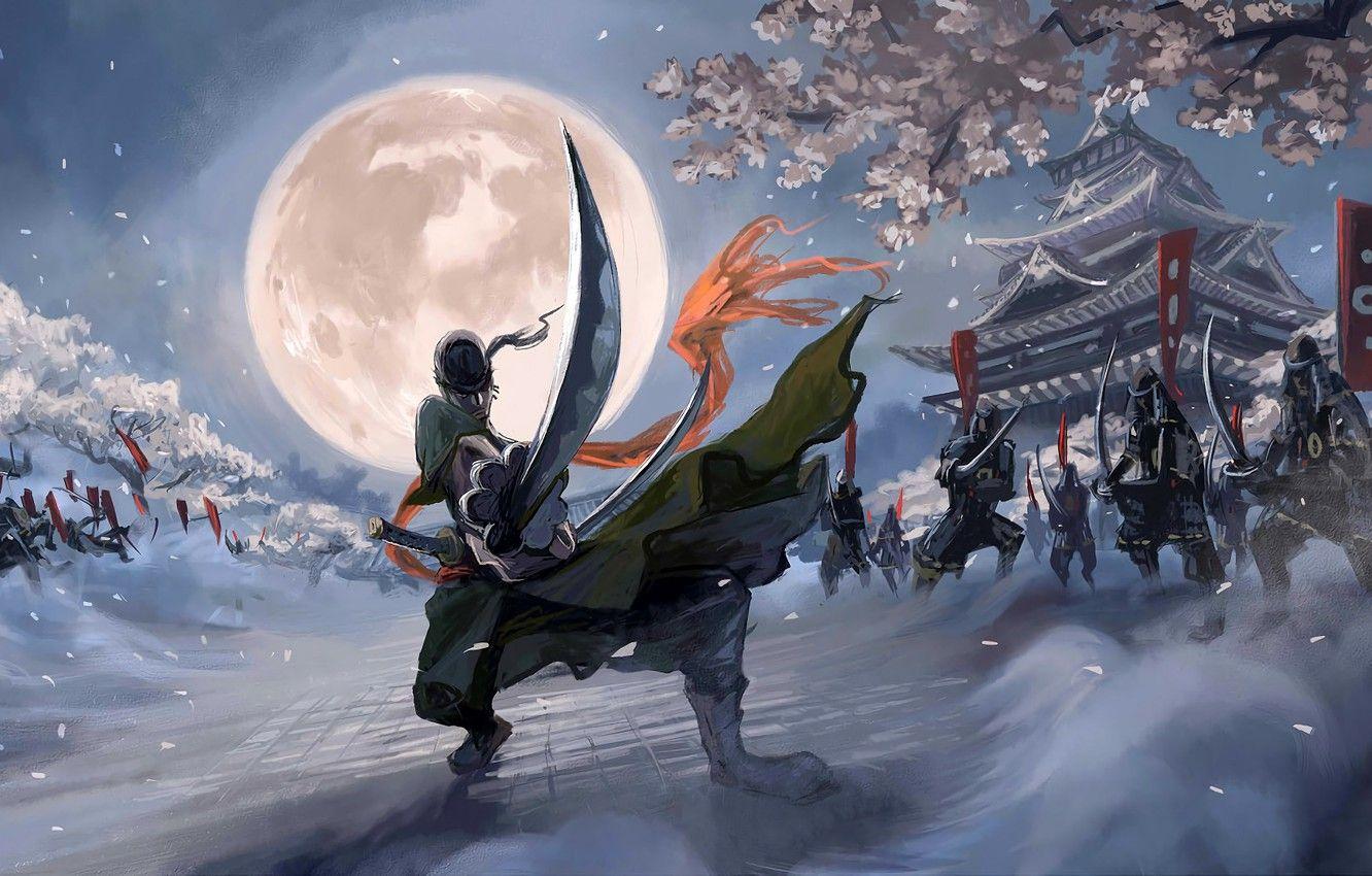 1332x850 Wallpaper sword, anime, art, guy, One Piece image for desktop, section сёнэн