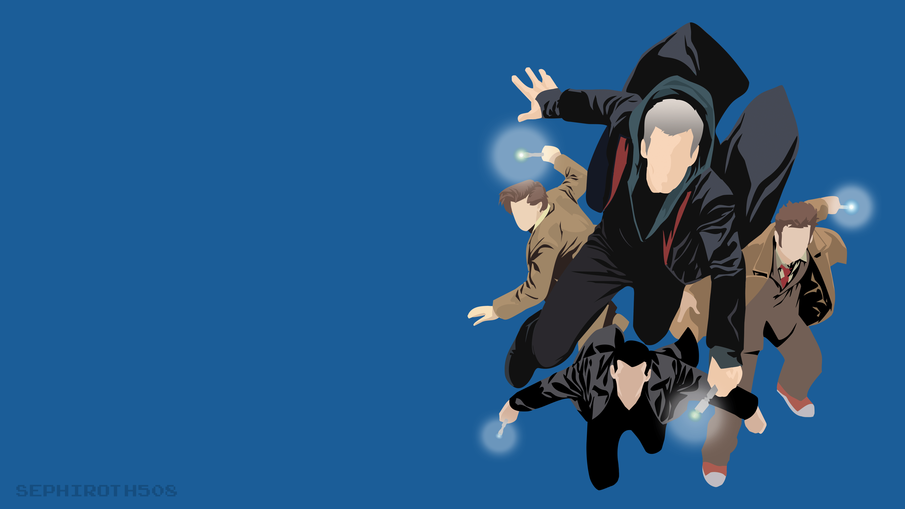 3840x2160 The Doctors. Vector Minimalist Wallpaper