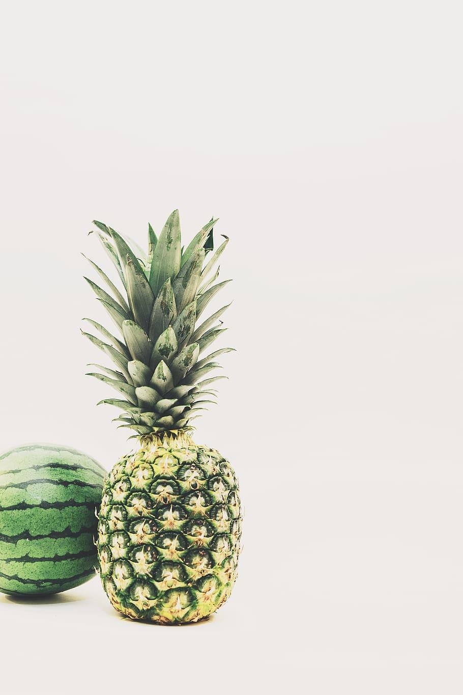 910x1365 HD wallpaper: fruit, pineapple, plant, food, watermelon, summer