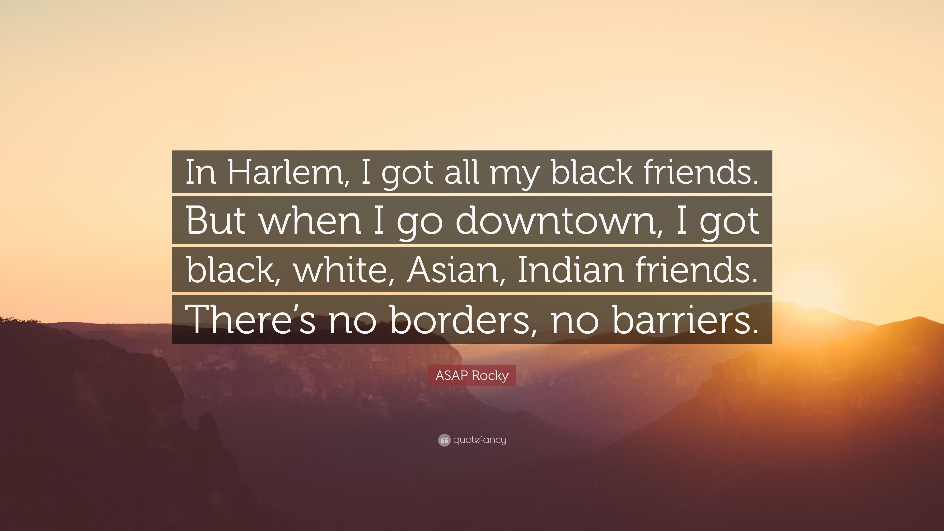 3840x2160 ASAP Rocky Quote: “In Harlem, I got all my black friends. But when