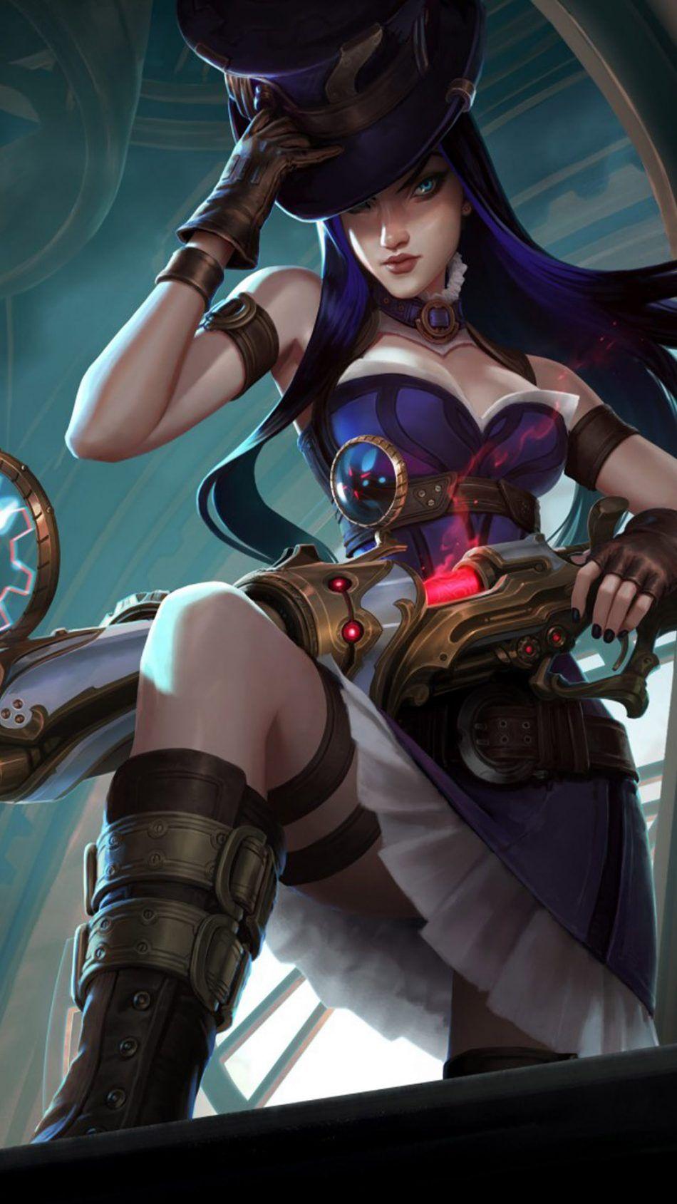 950x1689 Caitlyn League of Legends 4K Ultra HD Mobile Wallpaper. League of legends, League of legends heroes, Lol league of legends