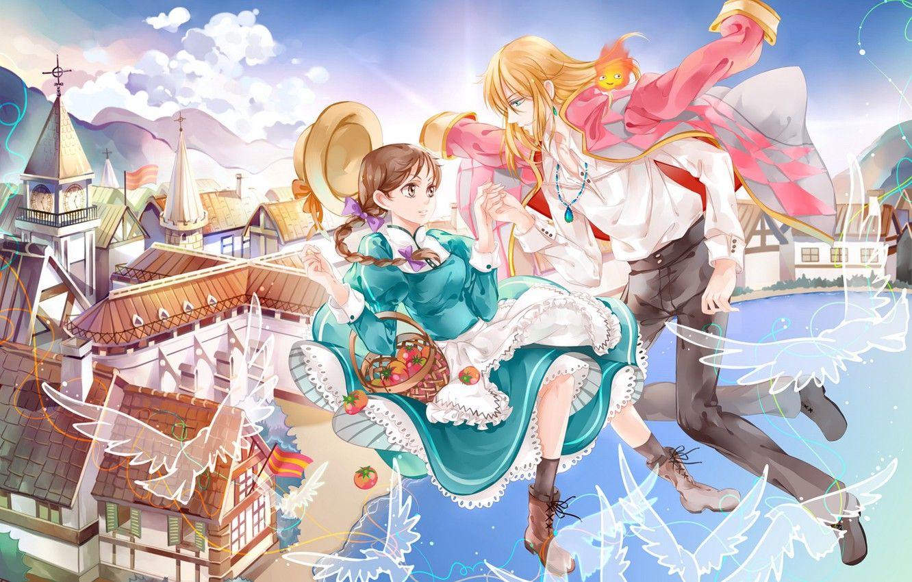 1332x850 Wallpaper the sky, girl, clouds, flight, the city, fire, home