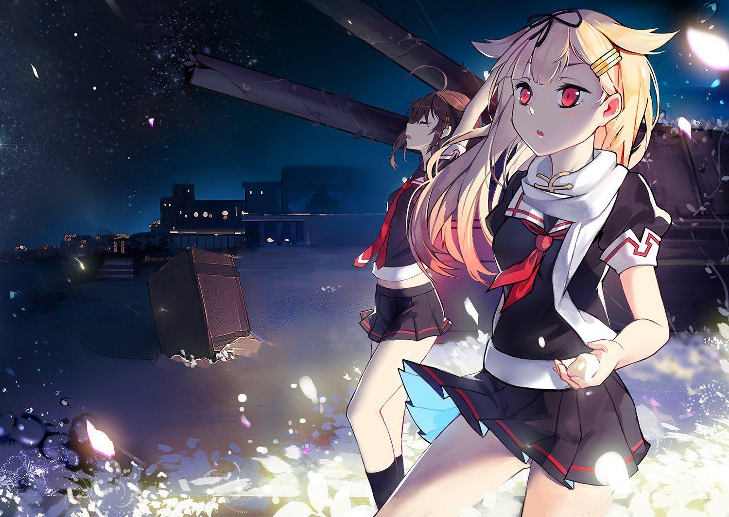 1500x1065 Kantai collection shigure (kancolle) tsubasa19900920 yuudachi