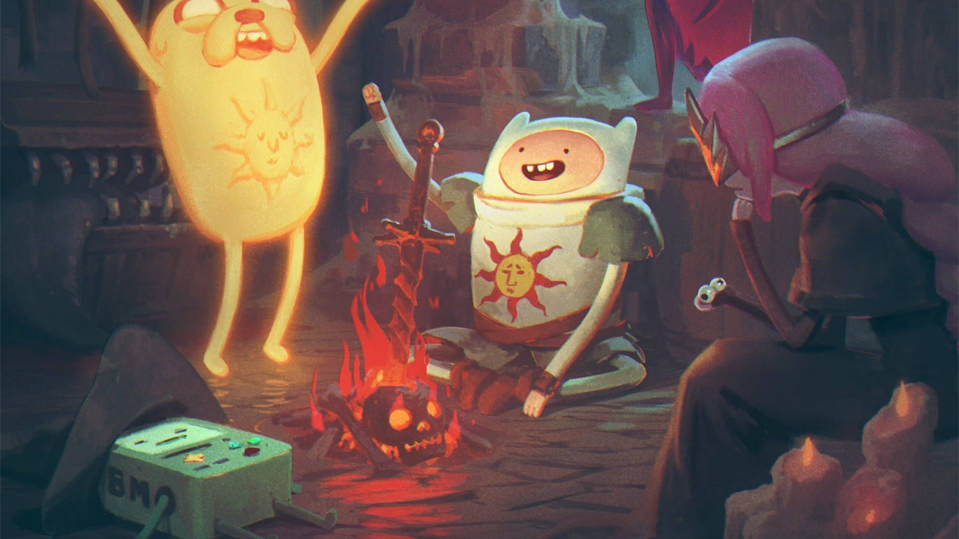1920x1080 Download Dark Souls Adventure Time Wallpaper