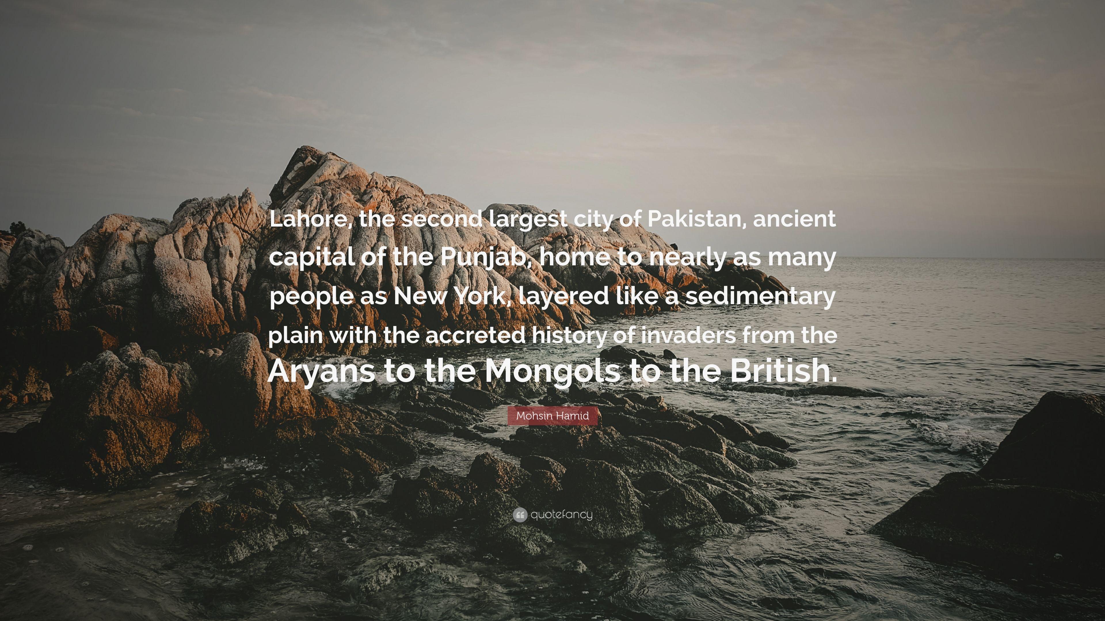 3840x2160 Mohsin Hamid Quote: “Lahore, the second largest city of Pakistan