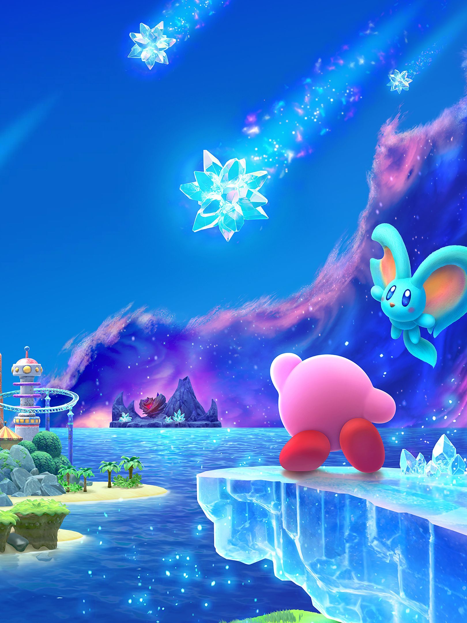 1620x2160 Kirby Star Crossed World Artwork Wallpaper With Monocle