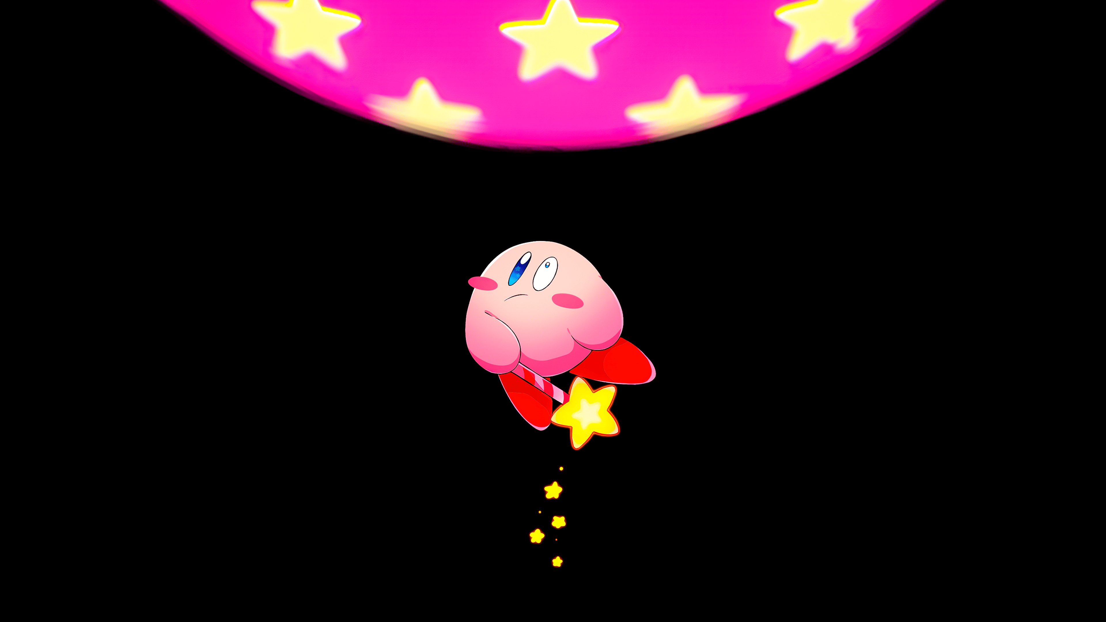 3840x2160 Kirby Wallpaper 4K, AMOLED, Stars, Black background