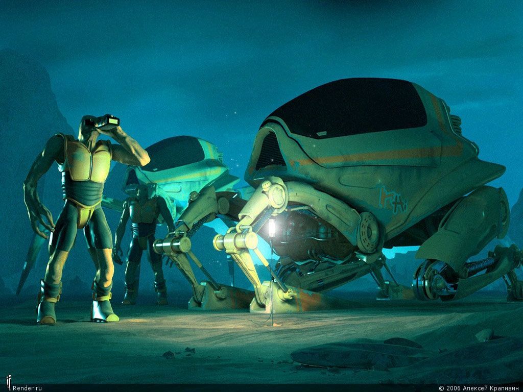 1024x768 Fantasy Art Design Wallpaper: Modern 3D Art Fantasy Sci Fi Surrealism