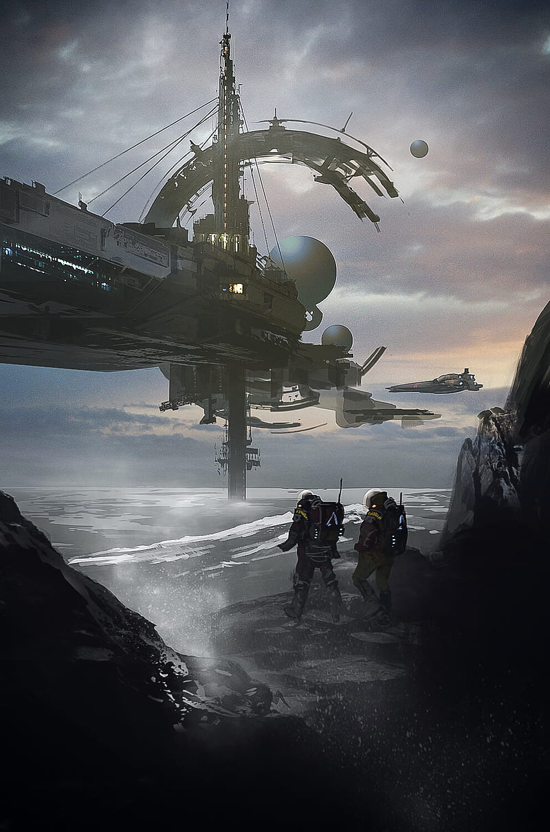 800x1210 Astronauts, Space Station, Sci Fi, Fantasy, Art, HD Phone Wallpaper