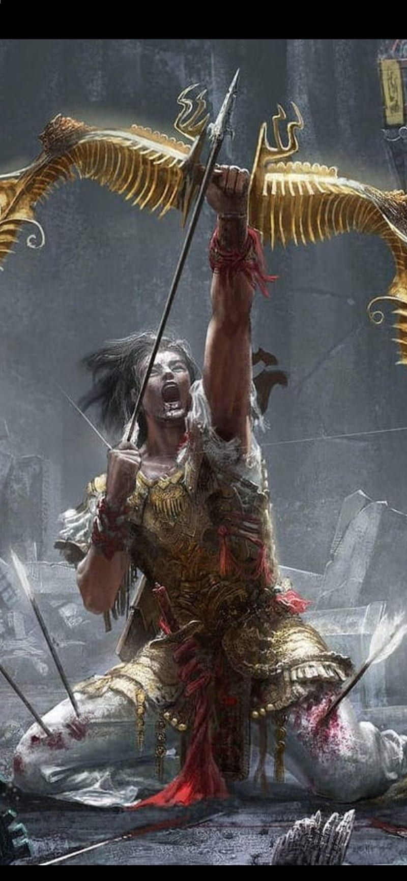 800x1733 Mahabharat, abhimanyu, destroy, style, guerra, HD phone wallpaper