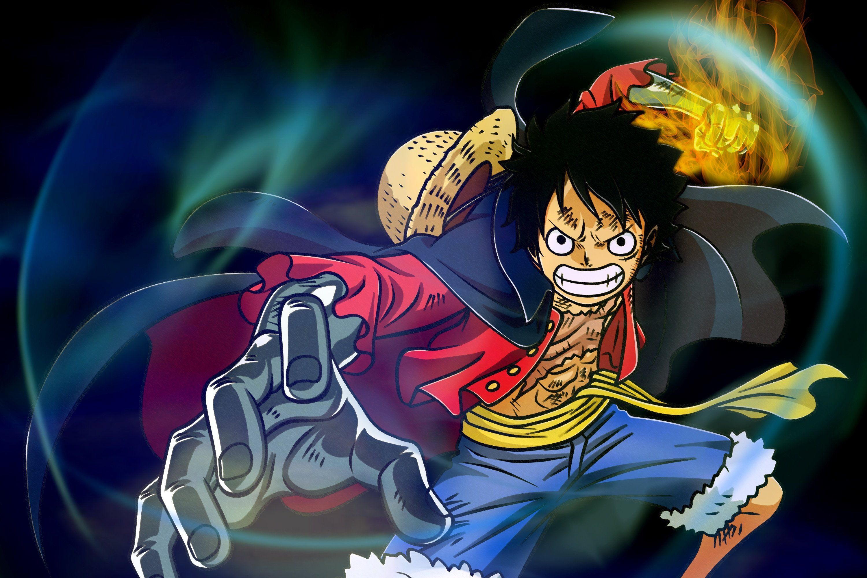 3000x2000 Luffy from One Piece Anime Wallpaper 2K for Desktop