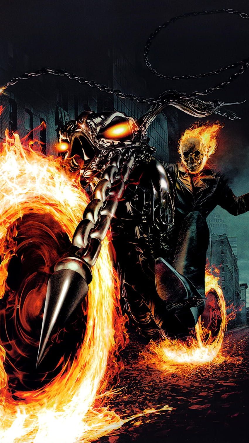 850x1512 Ghost Rider on Dog, spirit phone HD phone wallpaper