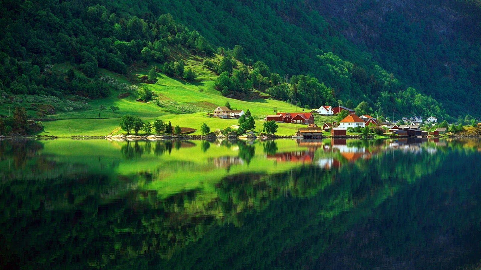 1600x900 Free download Wallpaper Fair Natural Green Summer Forest Lake