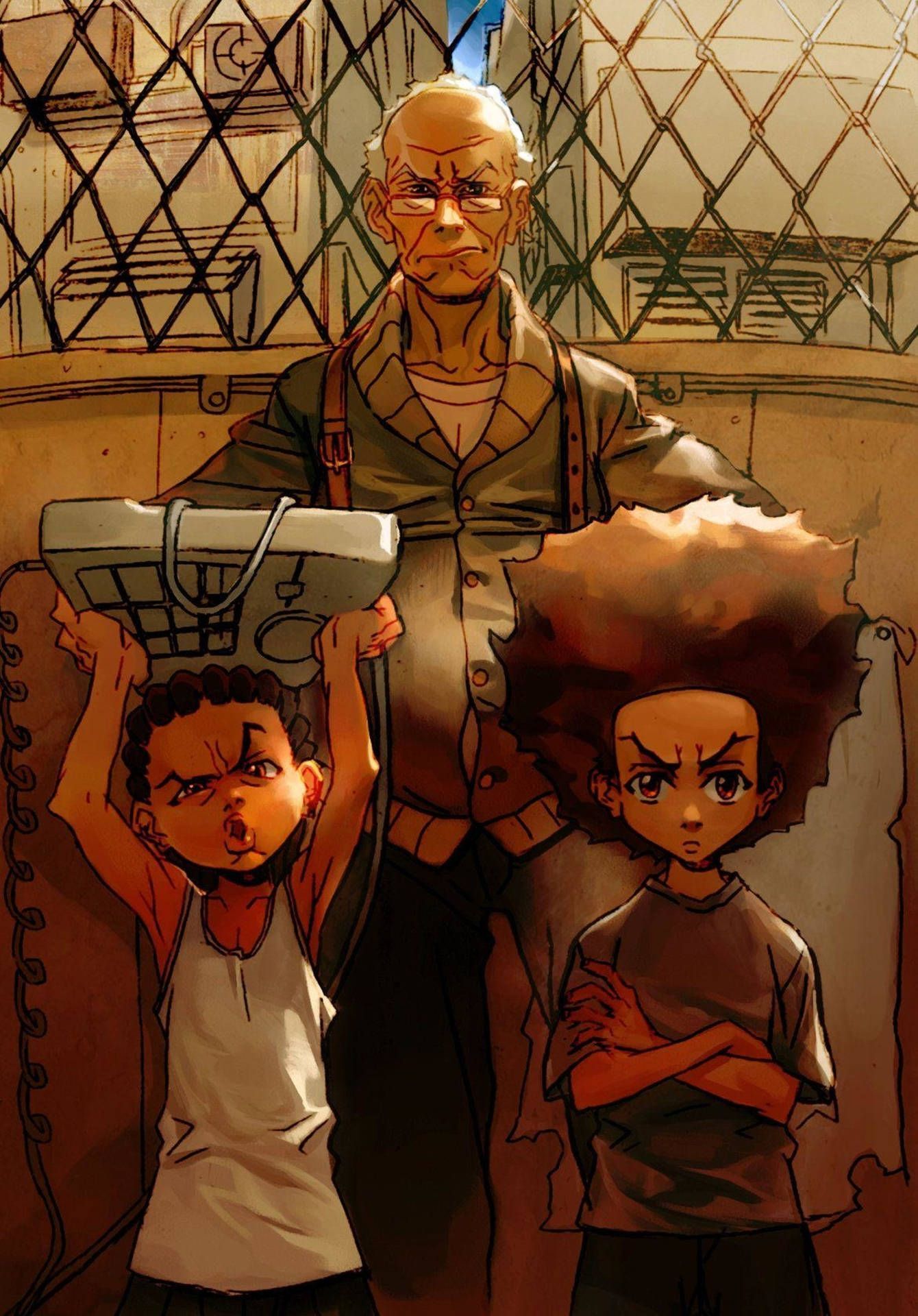 1340x1920 Download Boondocks Family Wallpaper