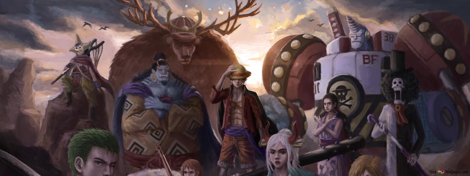 1600x600 Straw hat pirates from One Piece HD wallpaper download