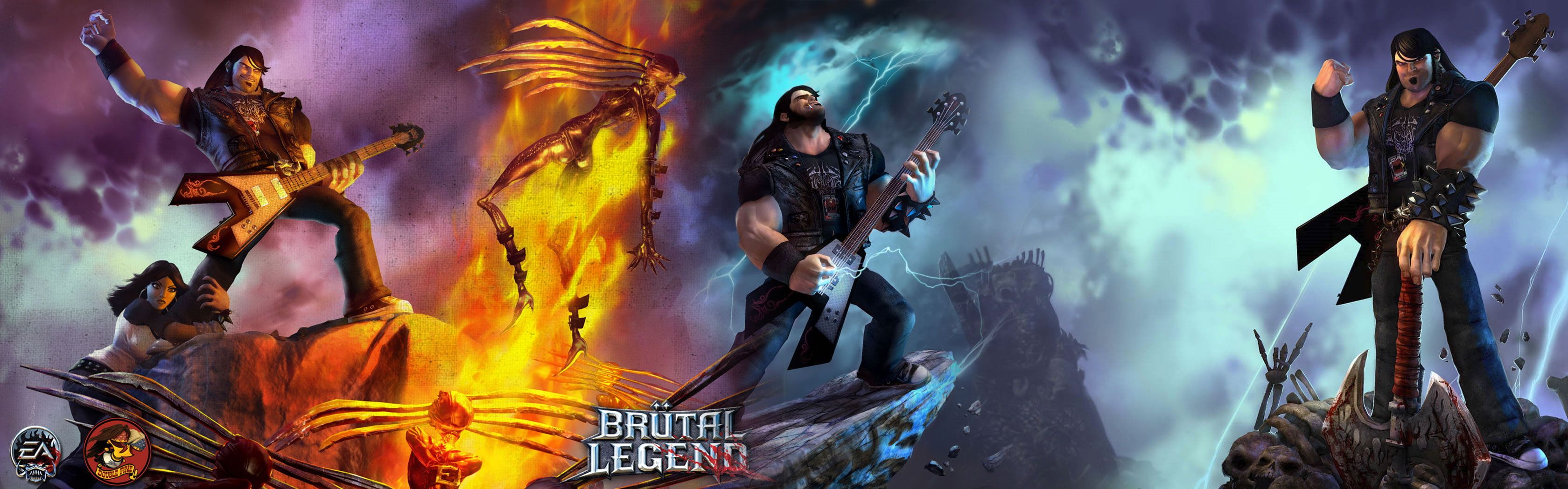 3360x1050 Video Game, Brutal Legend, 2K HD Wallpaper