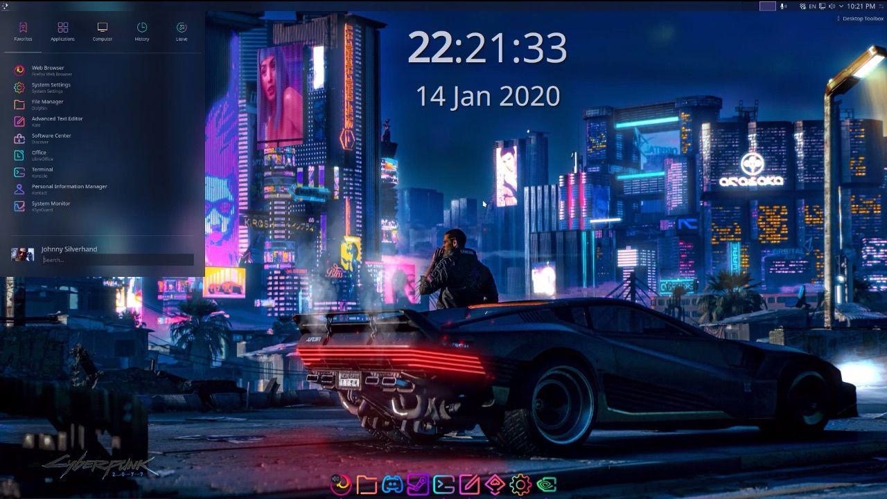 1280x721 This Cool Cyberpunk Desktop is Easy to Recreate on Kubuntu! Ubuntu!